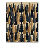 Minimalist Forest Pine Tree Woodland Rug