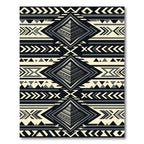 Monochromatic Geometric Aztec Pyramid Rug