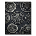 Monochrome Wood Grain Rings Rug