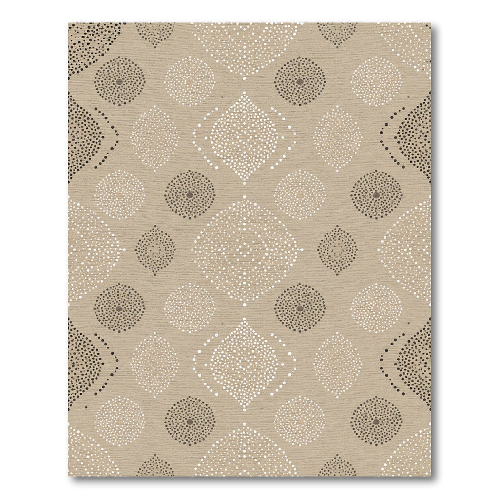 Neutral Contemporary Dotted Medallion Rug