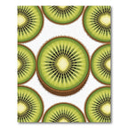 Vibrant Green Sliced Kiwi Fruit Rug