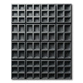 Charcoal Matte Geometric Grid Relief Rug