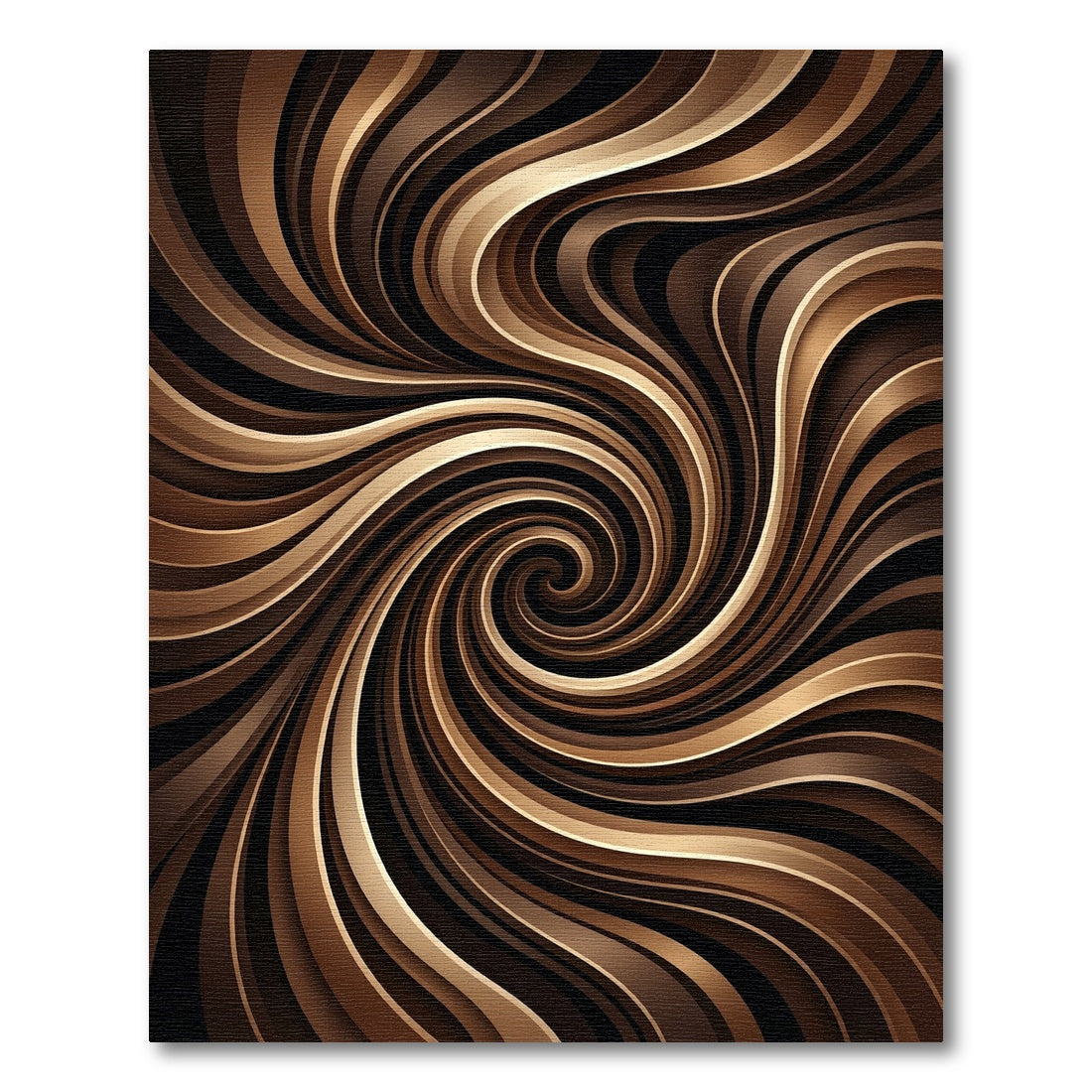 Modern Bronze Abstract Swirl Rug