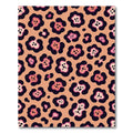 Playful Peach and Pink Abstract Leopard Rug