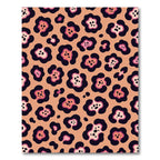 Playful Peach and Pink Abstract Leopard Rug