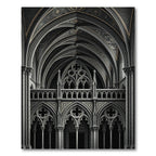 Gothic Grey Ornate Court Arches Rug