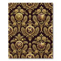 Royal Gold Crest Damask Rose Tapestry Rug