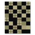 Monochrome Plaid Checkerboard Squares Rug