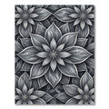 Elegant Monochrome Botanical Floral Art Rug