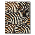 Abstract Brown and Black Zebra Stripe Rug