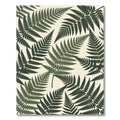 Lush Green Tropical Fern Leaf Rug