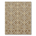 Earthy Bronze Geometric Diamond Lattice Rug