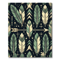 Sage Feather Arrow Folk Graphic Rug