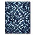 Deep Blue Ornamental Scroll Rug