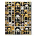 Golden Archway Geometric Mosque Landscape Rug