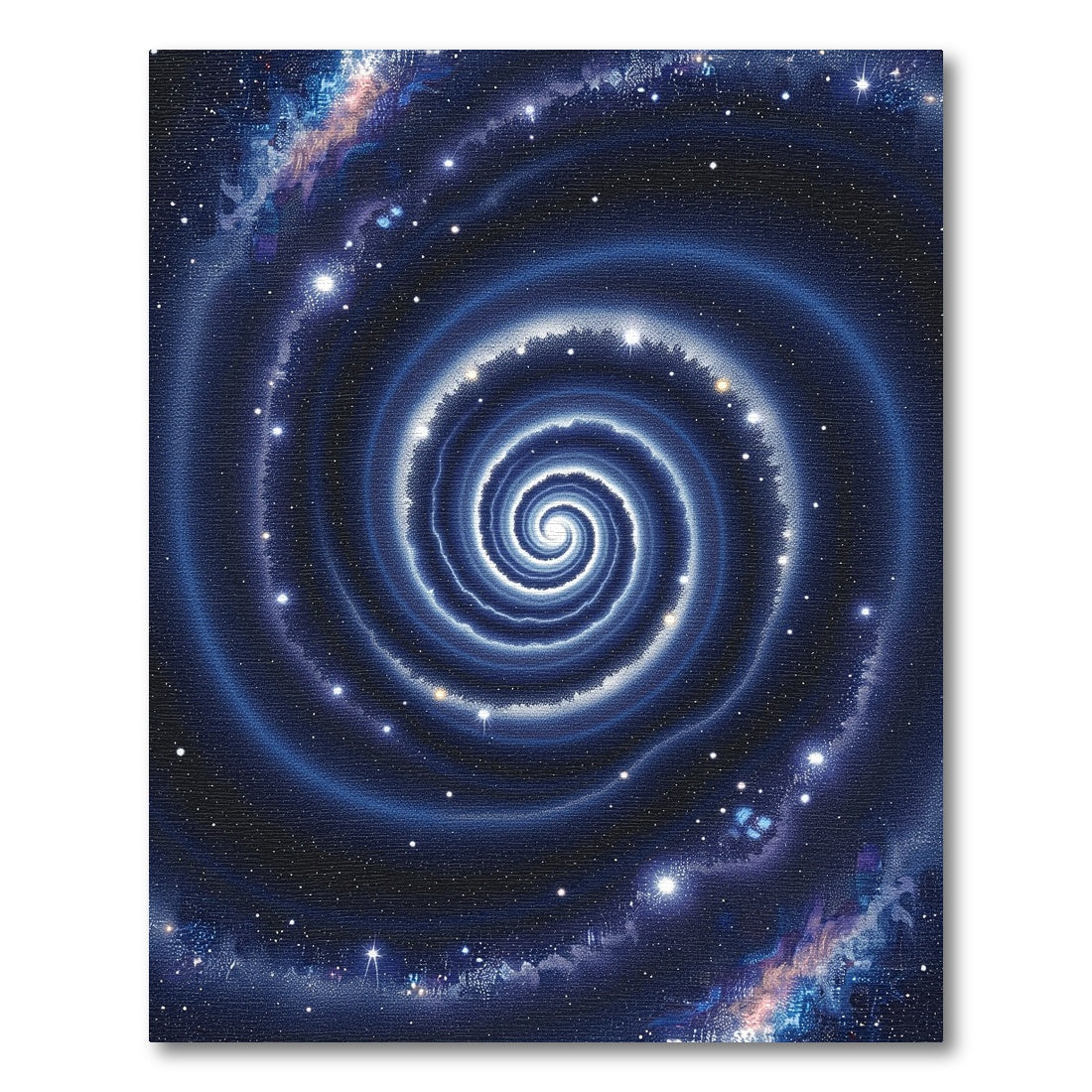 Deep Blue Cosmic Spiral Galaxy Rug