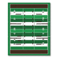 Geometric Green Football Field Graphic Rug