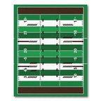 Geometric Green Football Field Graphic Rug