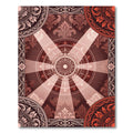 Radiant Crimson Floral Sunburst Medallion Rug