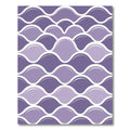 Lavender Wavy Scalloped Geometric Tile Rug