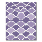 Lavender Wavy Scalloped Geometric Tile Rug