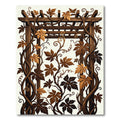 Wooden Pergola Autumn Leaf Swirls Rug