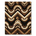Retro Arc Chevron Brown Abstract Rug