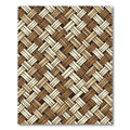 Woven Brown Diagonal Texture Rug