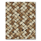 Woven Brown Diagonal Texture Rug