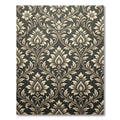 Antique Gold Damask Floral Scroll Rug