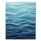 Aquatic Swirls Blue Ripples Rug