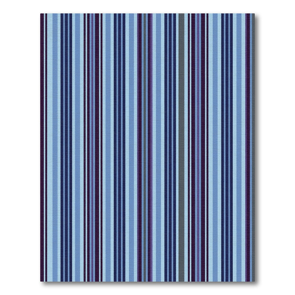Deep Blue Purple Vertical Stripe Rug