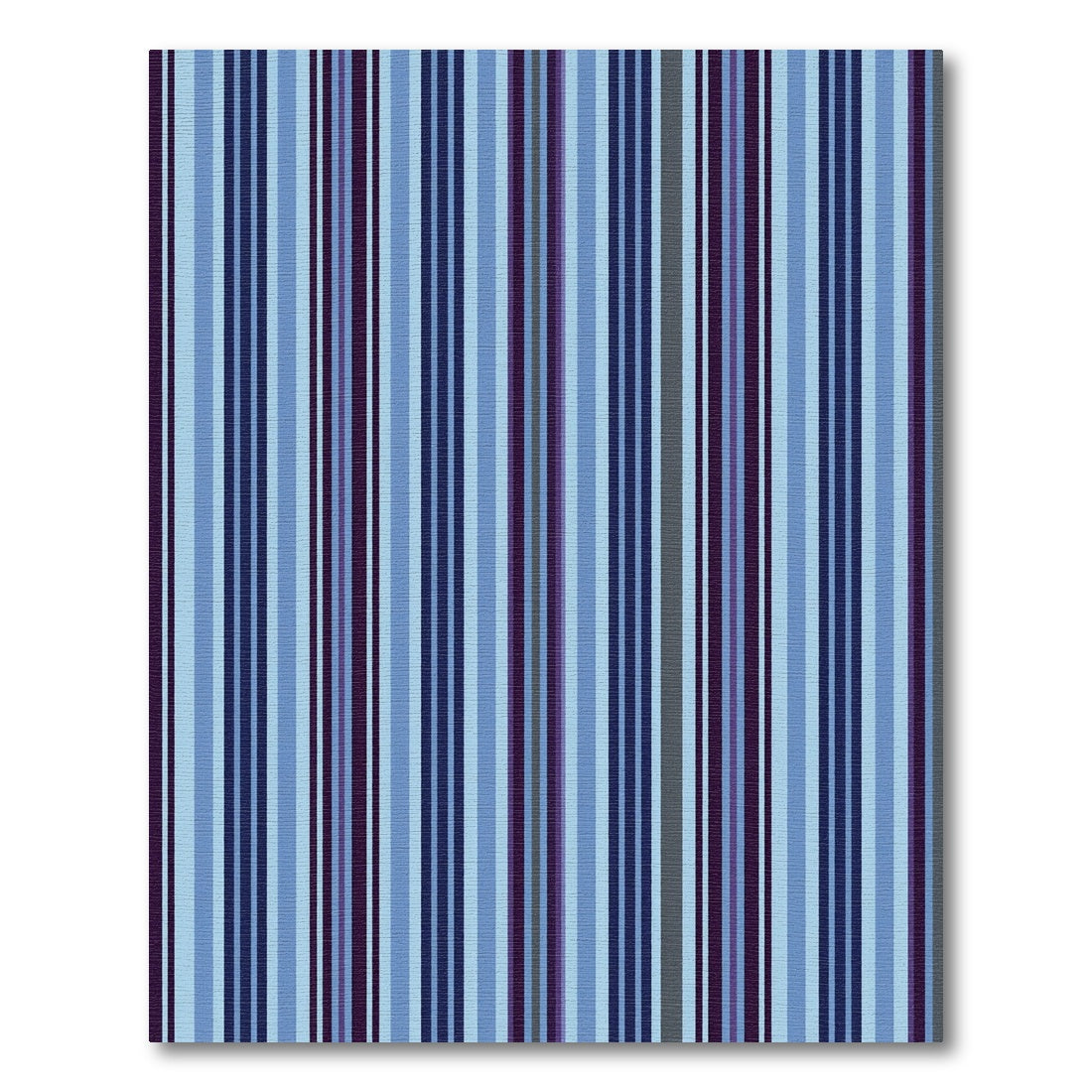 Deep Blue Purple Vertical Stripe Rug