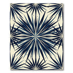 Navy Celestial Starburst Geometric Star Rug