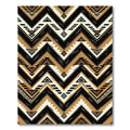 Geometric Zigzag Brown Black Cream Rug
