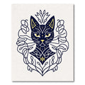 Mystic Midnight Cat Ornamental Rug