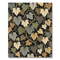 Elegant Botanical Ivy Vine Black Rug