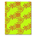 Lime Green Red Snowflake Medallion Rug