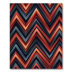 Bold Orange Chevron Layers Rug