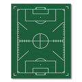 Minimalist Forest Green Soccer Field Rug