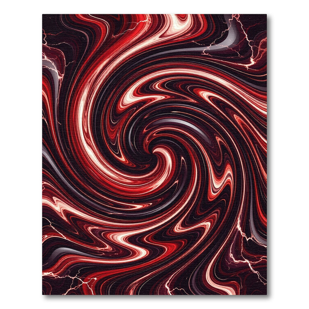 Crimson Swirl Liquid Motion Rug