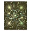 Atomic Swirl Green Yellow Burst Rug