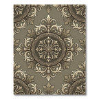 Antique Gold Scrollwork Damask medallions Rug