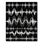 White Soundwave Amplitude Graph Rug