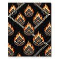 Fiery Diamond Stairway Geometric Rug