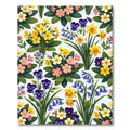 Vibrant Spring Meadow Floral Botanical Rug