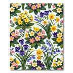 Vibrant Spring Meadow Floral Botanical Rug