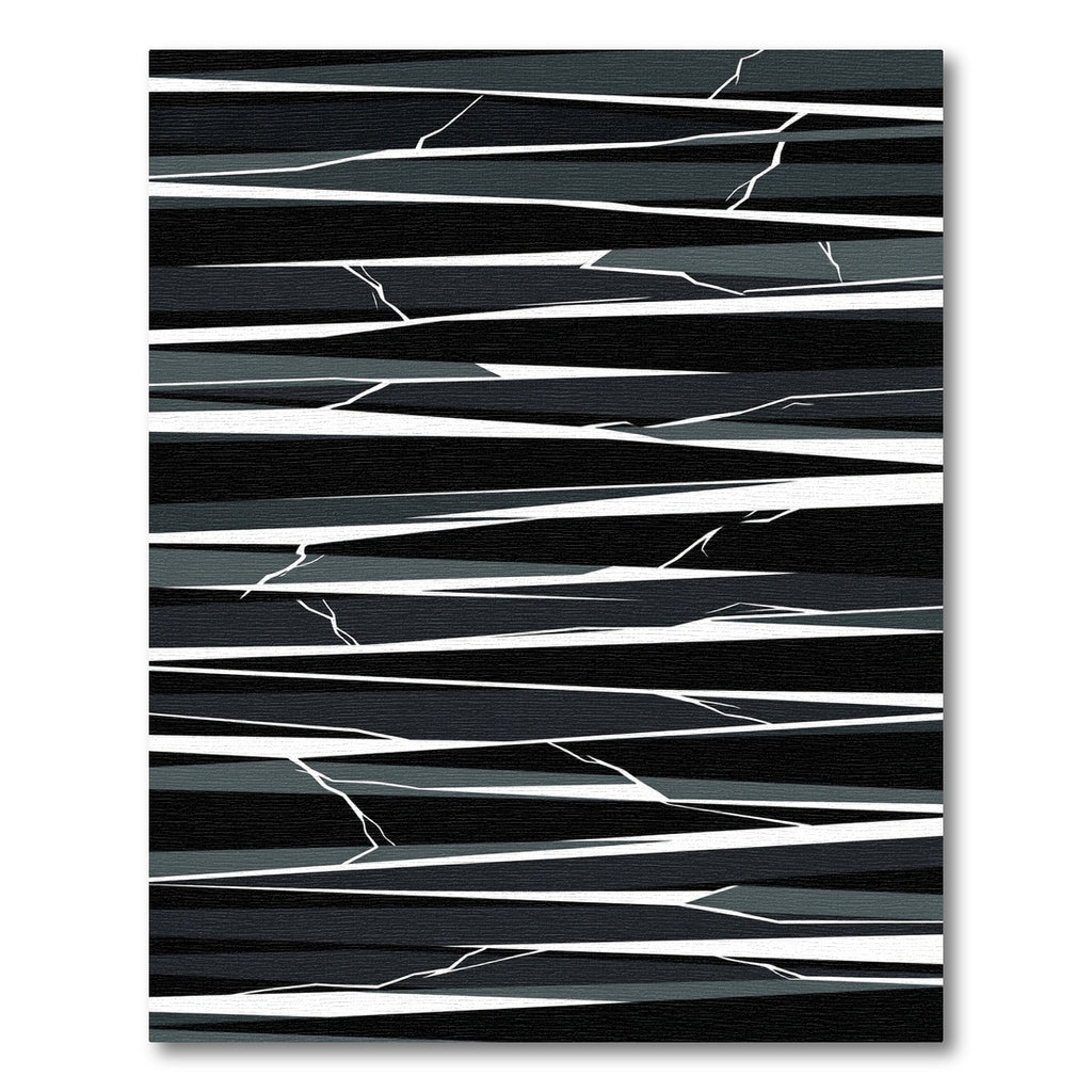 Monochromatic Abstract Jagged Lines Rug