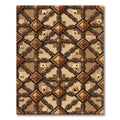 Bronze Chain Linked Geometric Industrial Rug