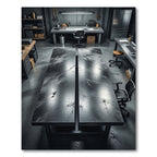 Dark Speckled Metal Grunge Rug